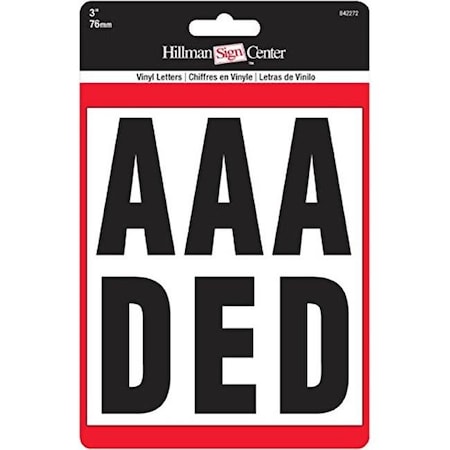 Hillman Hillman Fasteners 842272 3 in. Vinyl Letters Kit; Black & White 842272